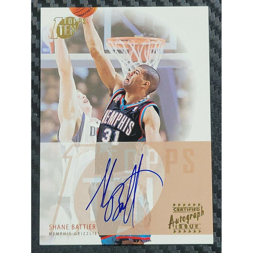 2002-03 TOPPS TEN - SHANE BATTIER - AUTOGRAPH AUTO